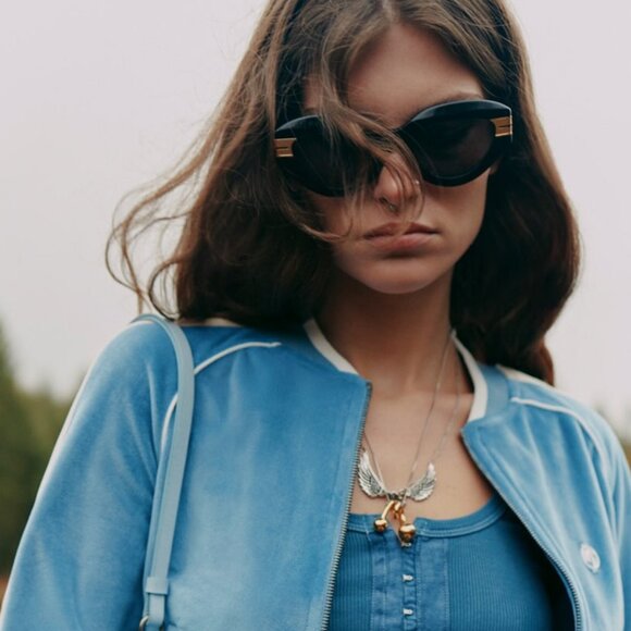 Palm Angels PERI10F MIRACLE 6164 Cat Eye Sunglasses - Sand/Brown - Picture 6 of 11